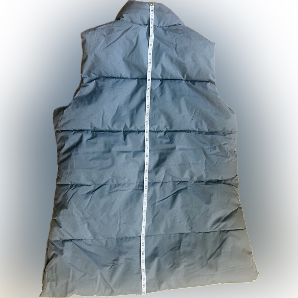 NWOT Big Chill SZ 1X Gray puffer vest w/gun metal zipper accents/bust 48” - Picture 5 of 8